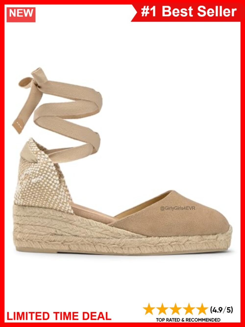 Wedge Espadrille with Woven Back Quarter & Jute Detail, Made in Spain